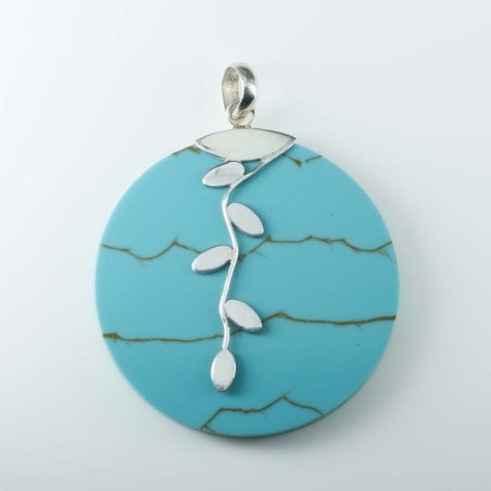 Pendant Round Turquoise