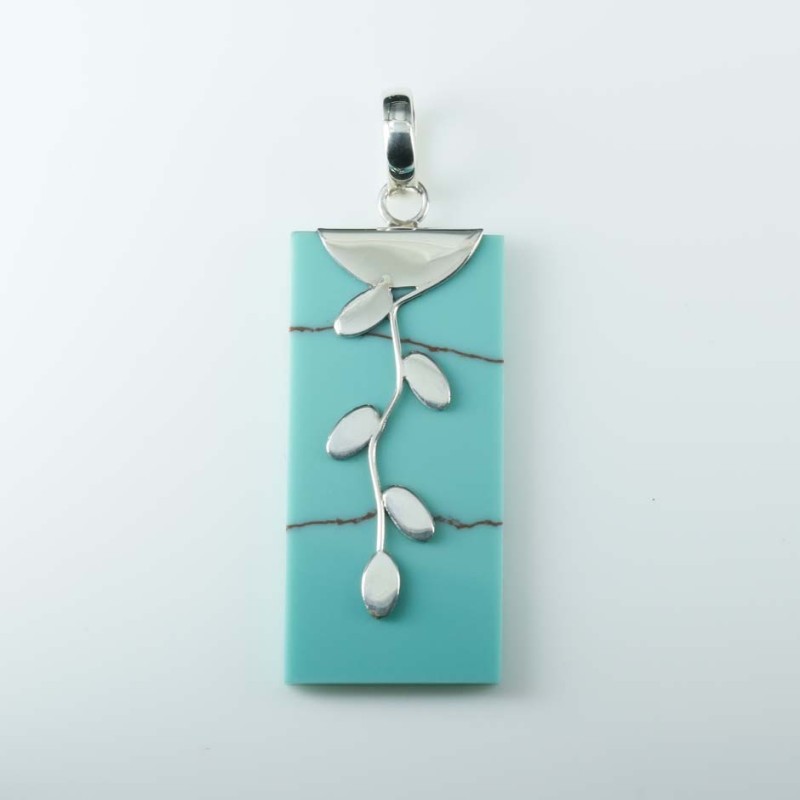 Pendant Rectangle Turquoise