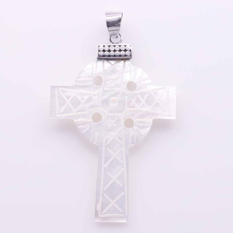 Pendant Cross MOP Shell