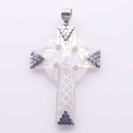 Pendant Cross MOP Shell