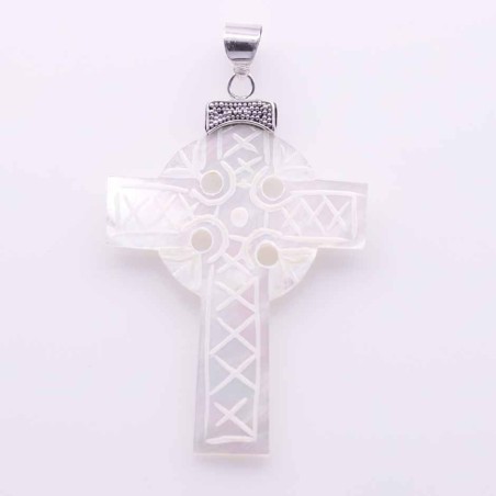 Pendant Cross MOP Shell