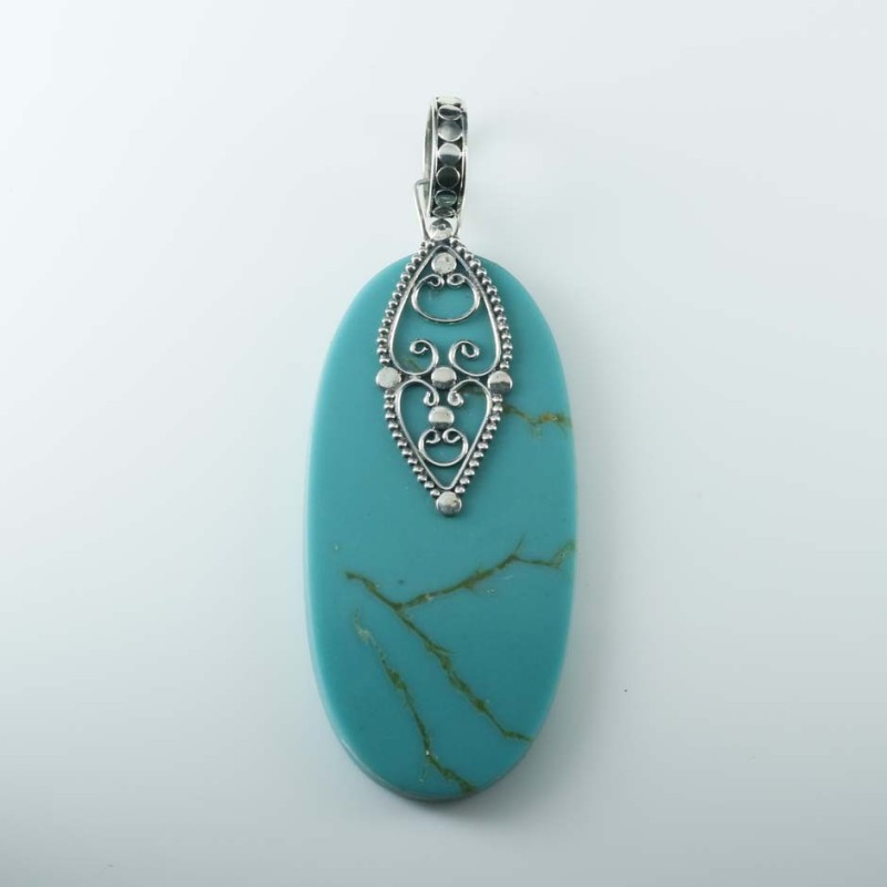 Pendant Oval Turquoise Color