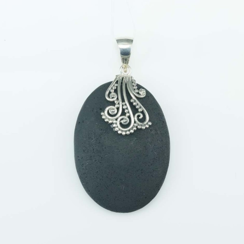 Pendant Oval Volcano Lava Stone