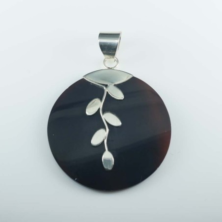 Pendant Round Black Shell