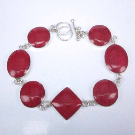 Bracelet round, oval, square coral