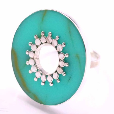 Ring Round Turquoise Stone Color