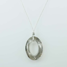 Necklace Oval grey color