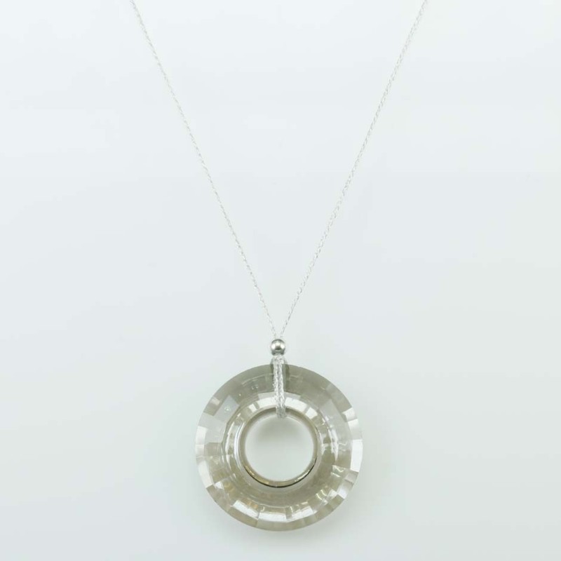 Necklace Donut grey color