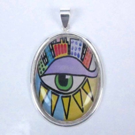 Pendant Oval 32mm. Eye Image