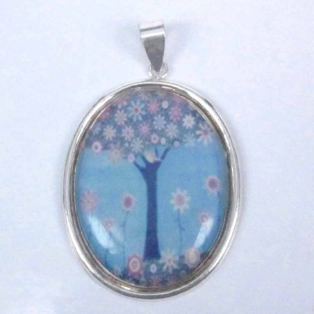 Pendant Oval 25x32mm. Image Tree