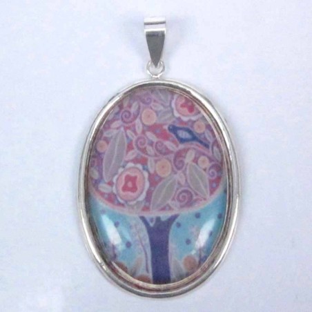 Pendant Oval 25x32mm. Image Tree