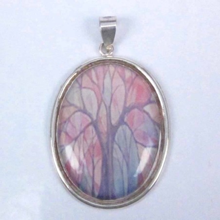 Pendant Oval 25x32mm. Image Tree