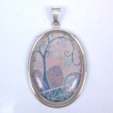 Pendant Oval 25x32mm. Image Tree