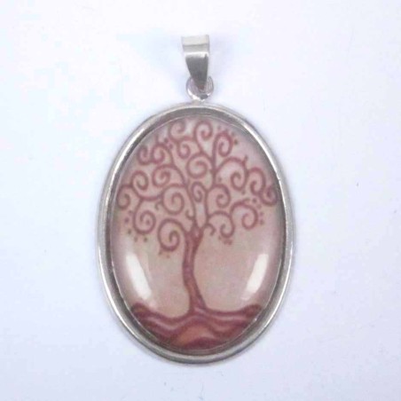 Pendant Oval 25x32mm. Image Tree