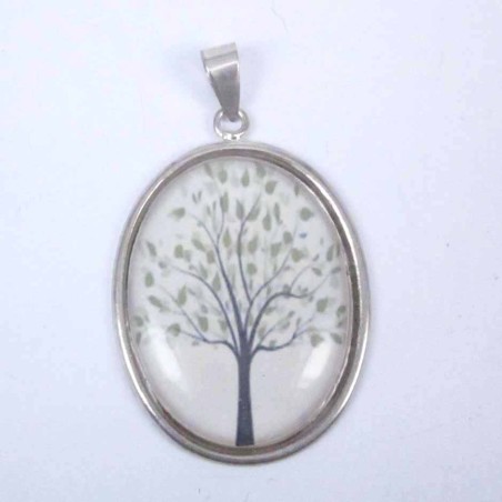 Pendant Oval 25x32mm. Image Tree