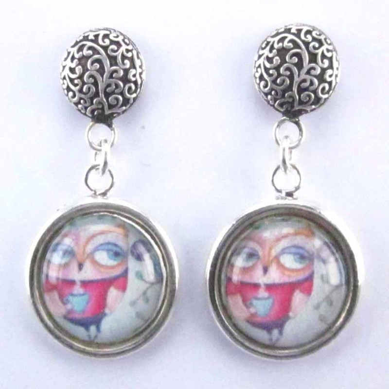 Earring Round with Photo Olw