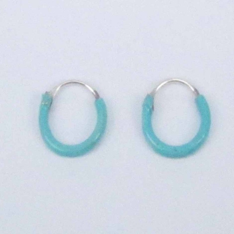 Ea Hoop 1.2X8mm. Aqua color