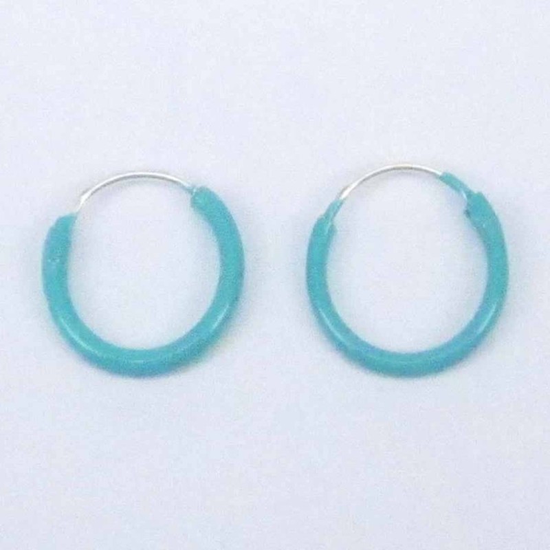 Ea Hoop 1.2X10mm. Aqua color