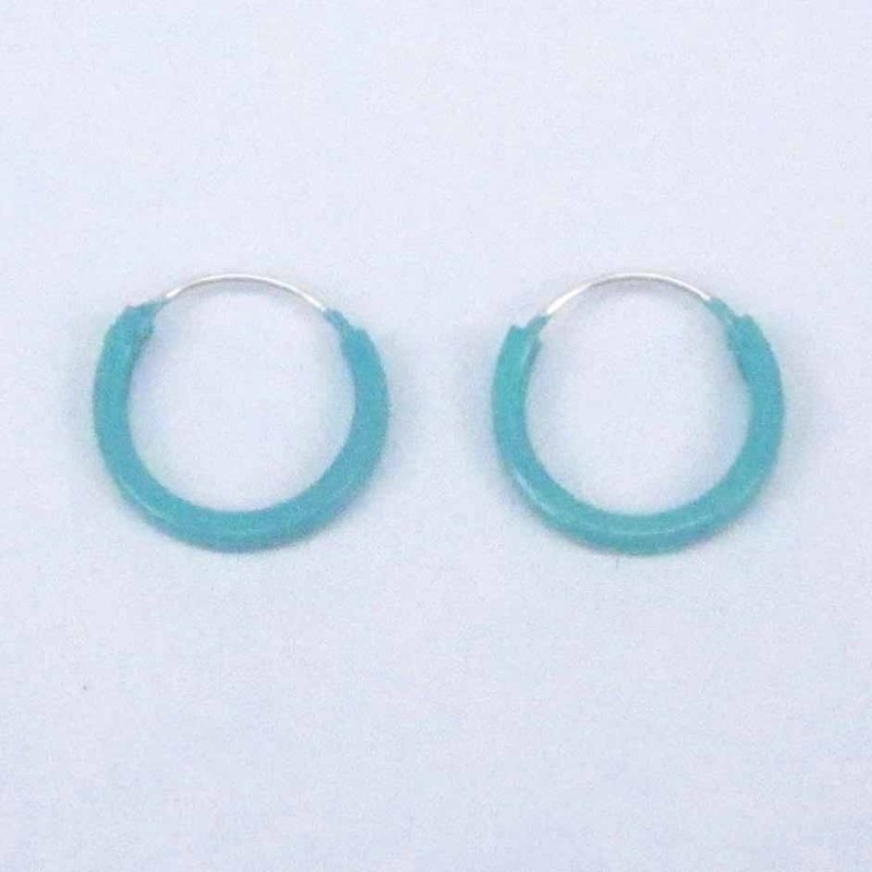 Ea Hoop flat 1.2X10mm. Aqua color