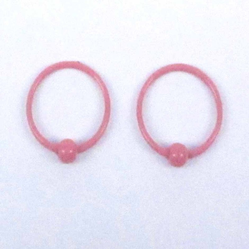 Ea Hoop Ball 8mm. Rose color