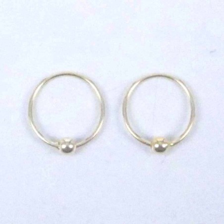 Ea Hoop Ball 8mm. Gold Plated