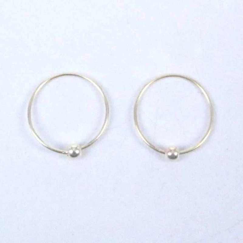 Ea Hoop Ball 10mm. Gold Plated