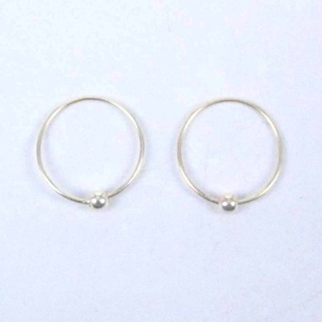 Ea Hoop Ball 10mm. Gold Plated