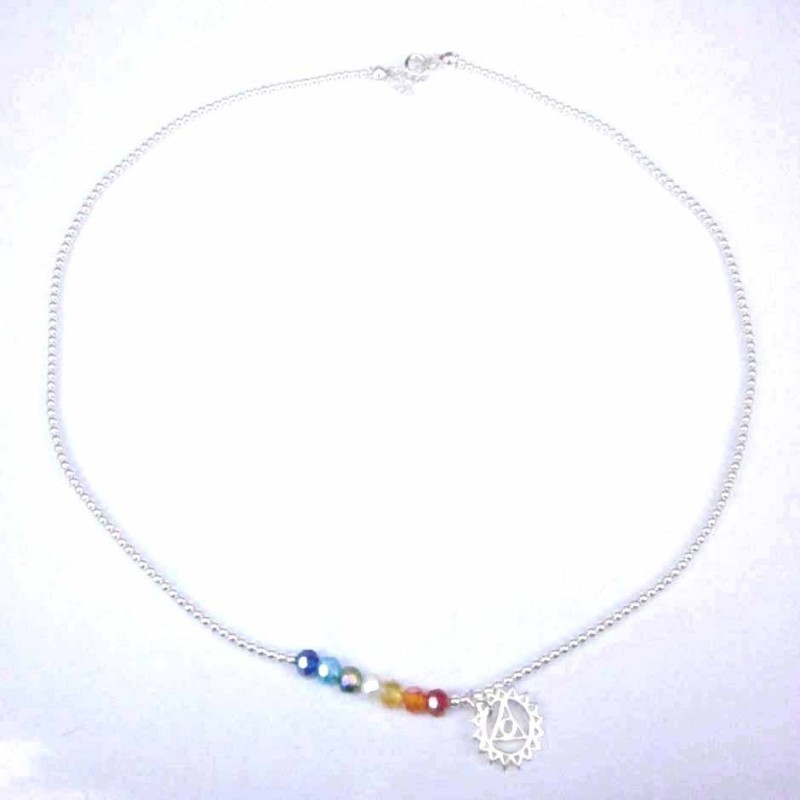 Necklace ball plain with pendant Chakras